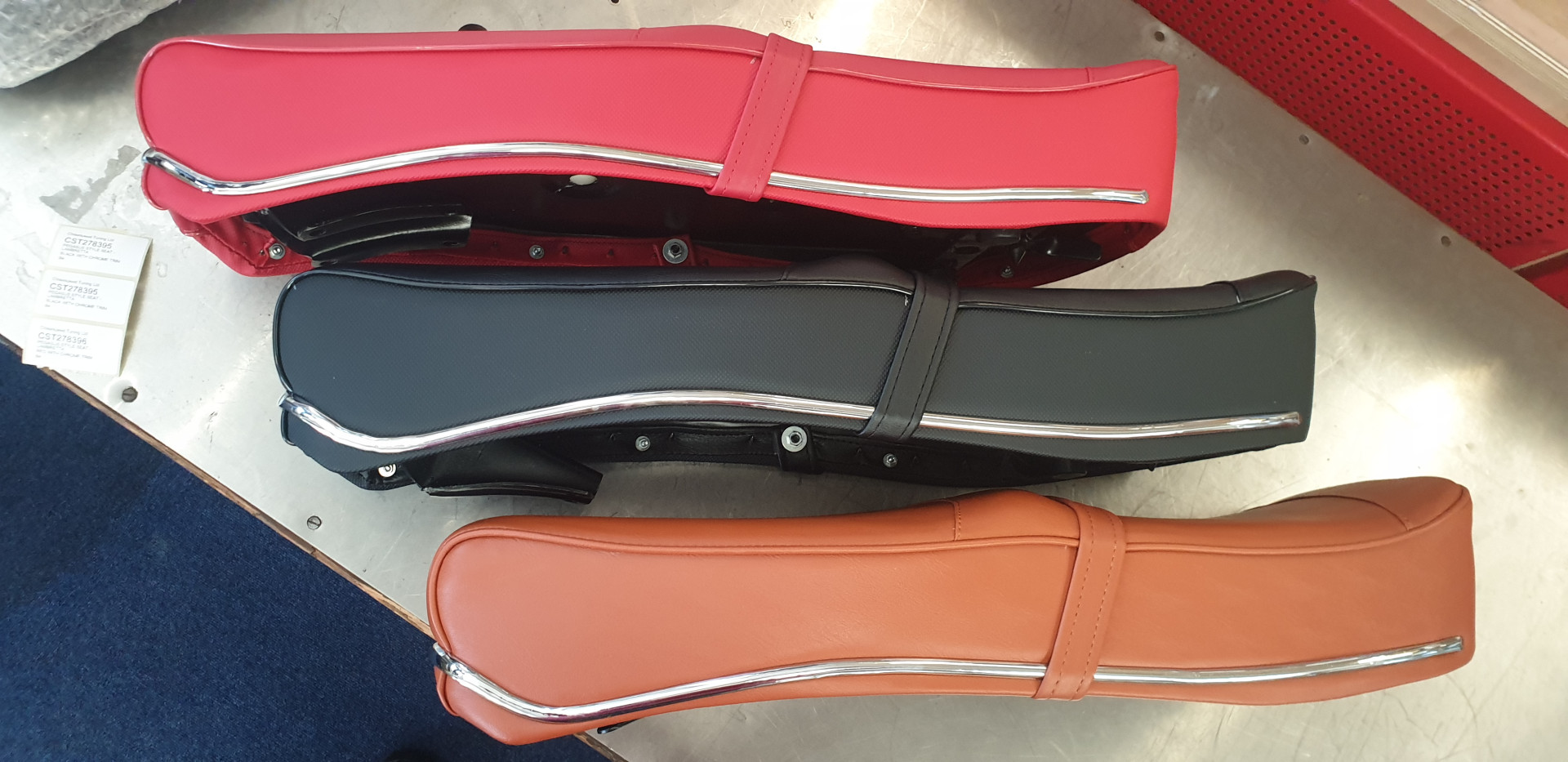 Details about   Lambretta Seat Cover Set Brown Front & Rear 